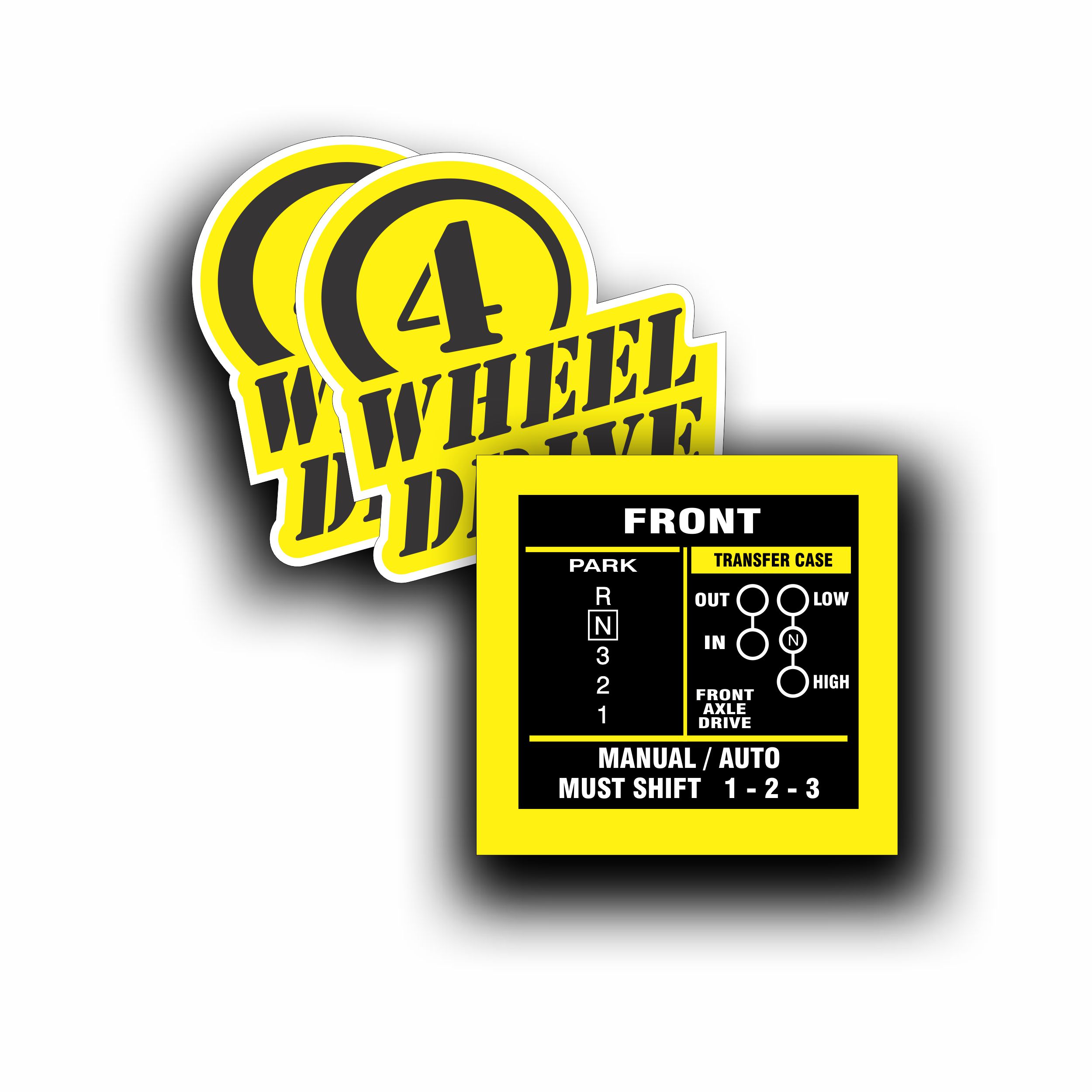 Jeep Shift Pattern Decals